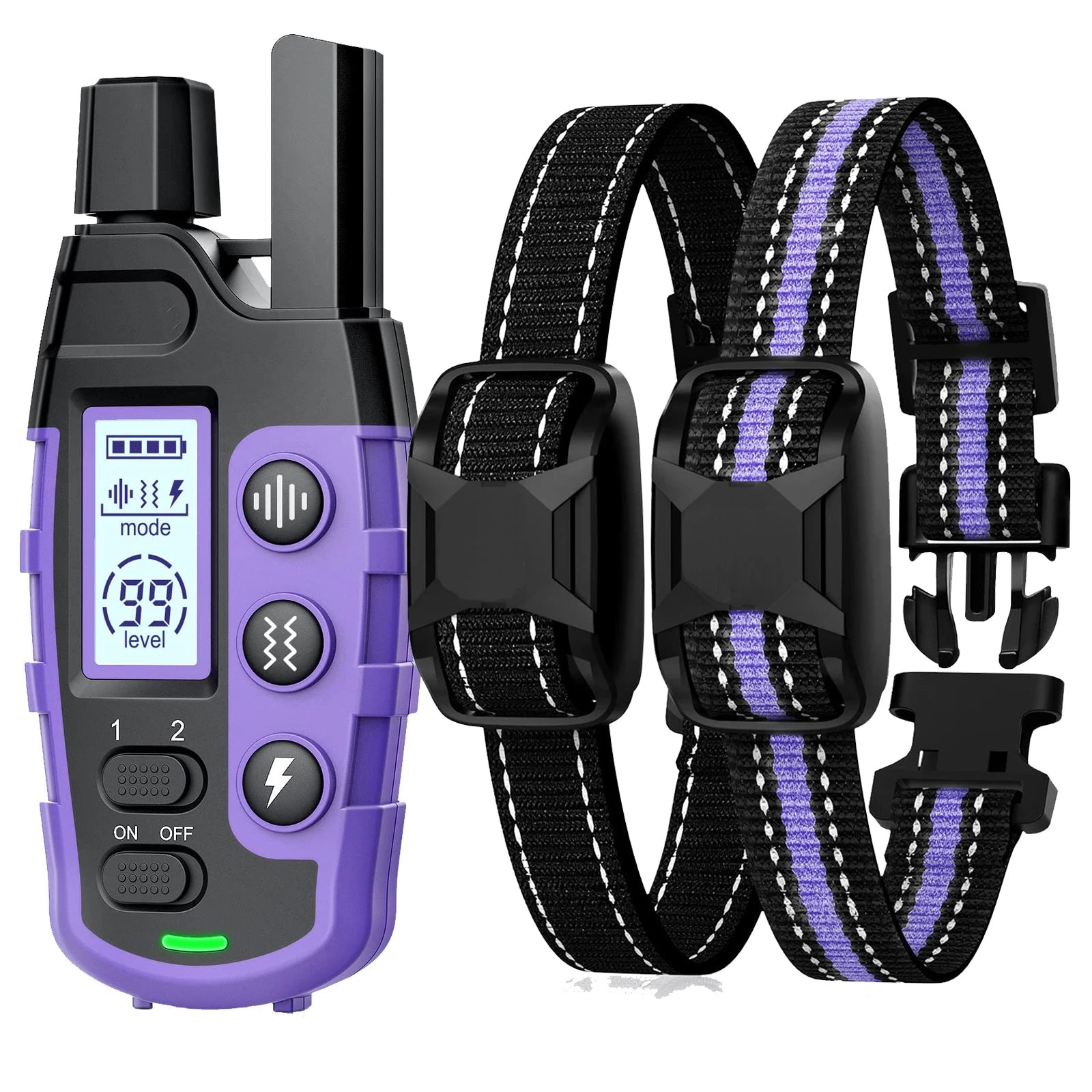Dog Training Collar 1000m Remote Rechargeable Waterproof Sound Vibration Static Small Medium Large E-Collar Recall Off-Lead Control | Koossa