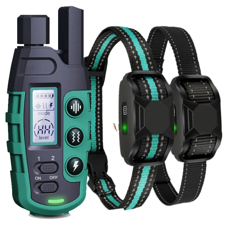 Dog Training Collar 1000m Remote Rechargeable Waterproof Sound Vibration Static Small Medium Large E-Collar Recall Off-Lead Control | Koossa