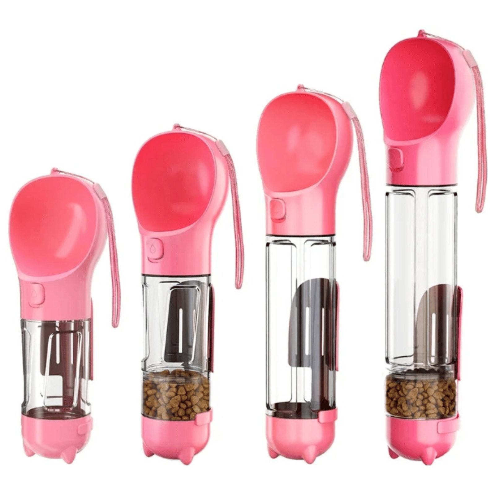 Dog Water Bottle 3-in-1 BPA-Free 300ml 500ml Food Compartment Poop Bag Dispenser Portable Travel Walking Dog Cat | Koossa