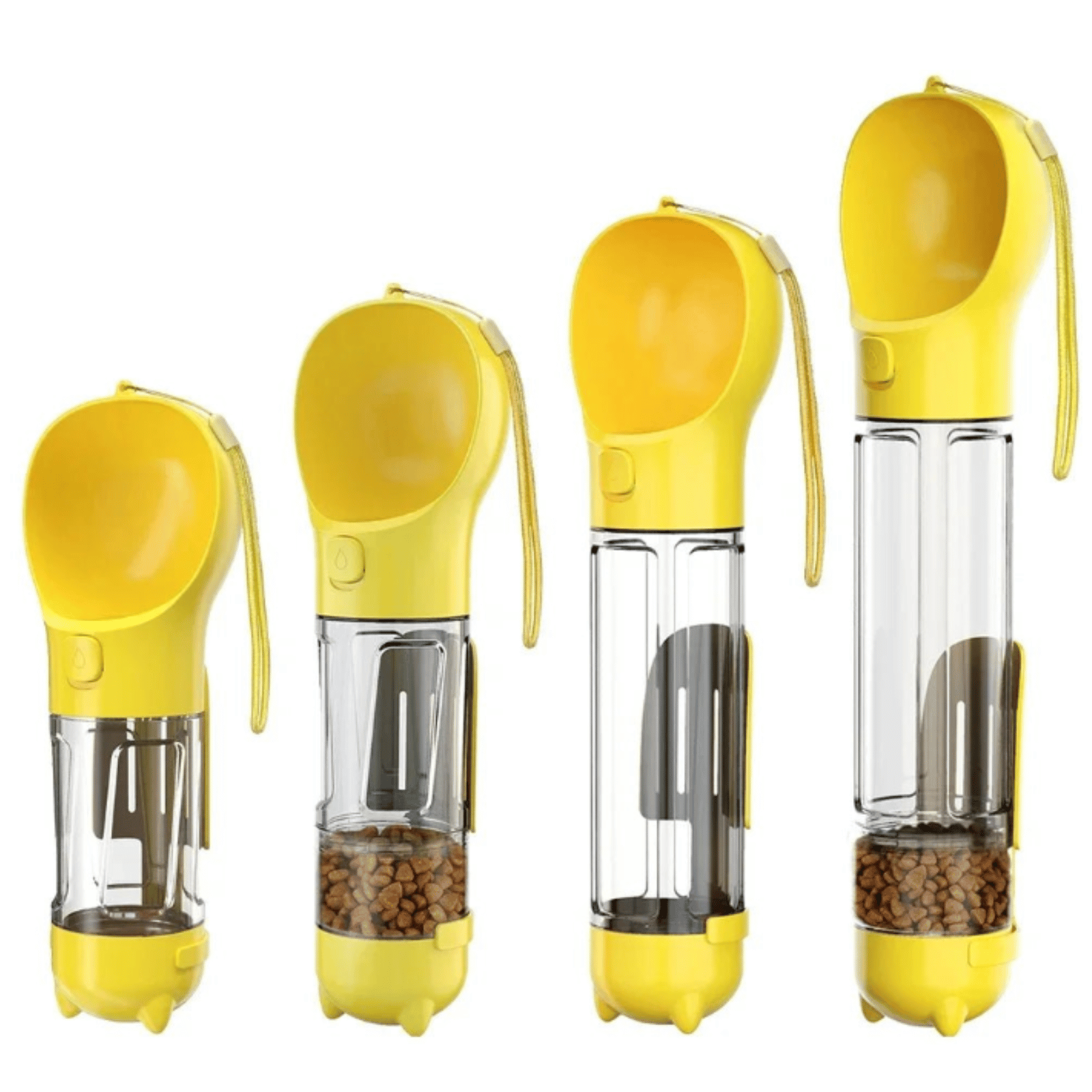 Dog Water Bottle Portable 3-in-1 Food Dispenser Poo Bag Holder 300ml 500ml Travel Bowl Leak-Proof | Koossa