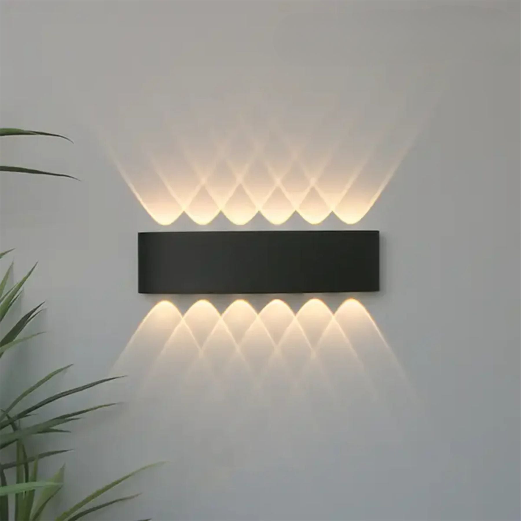 Applique murale LED IP65 double faisceau haut-bas intérieur extérieur moderne pour façade terrasse couloir | Koossa
