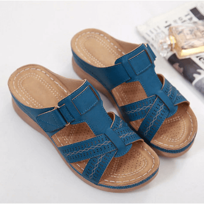 Women's Open-Toe Wedge Sandals with Cushioned Sole — Comfortable Summer Sandals for Everyday Wear & Travel | Koossa