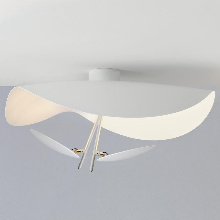 Metal Pendant Light Gold Foil Finish Twisted Sculptural Design Warm LED Indoor Lighting Adjustable Cord Dining Living Room Kitchen Island | Lonoma