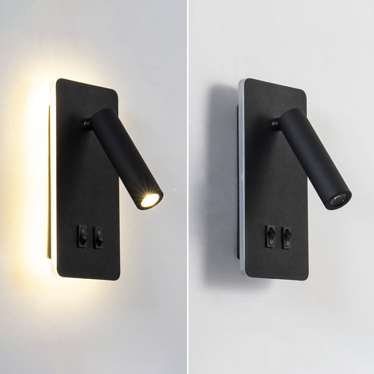 Adjustable LED Wall Sconce, Black or White Iron Hardwired Reading Light with Rotatable Arm for Bedroom, Hallway & Task Lighting | Lonoma