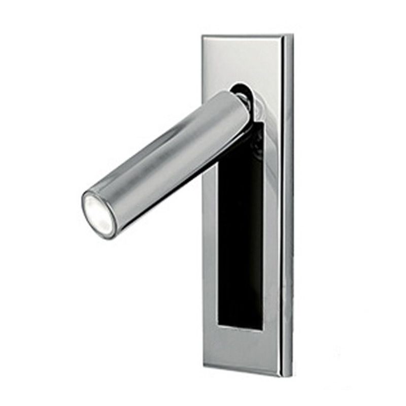 Adjustable Metal Wall Sconce Cylindrical or Square Design Hardwired LED Spotlight for Bedroom Hallway Accent Lighting Brushed Nickel Black | Lonoma