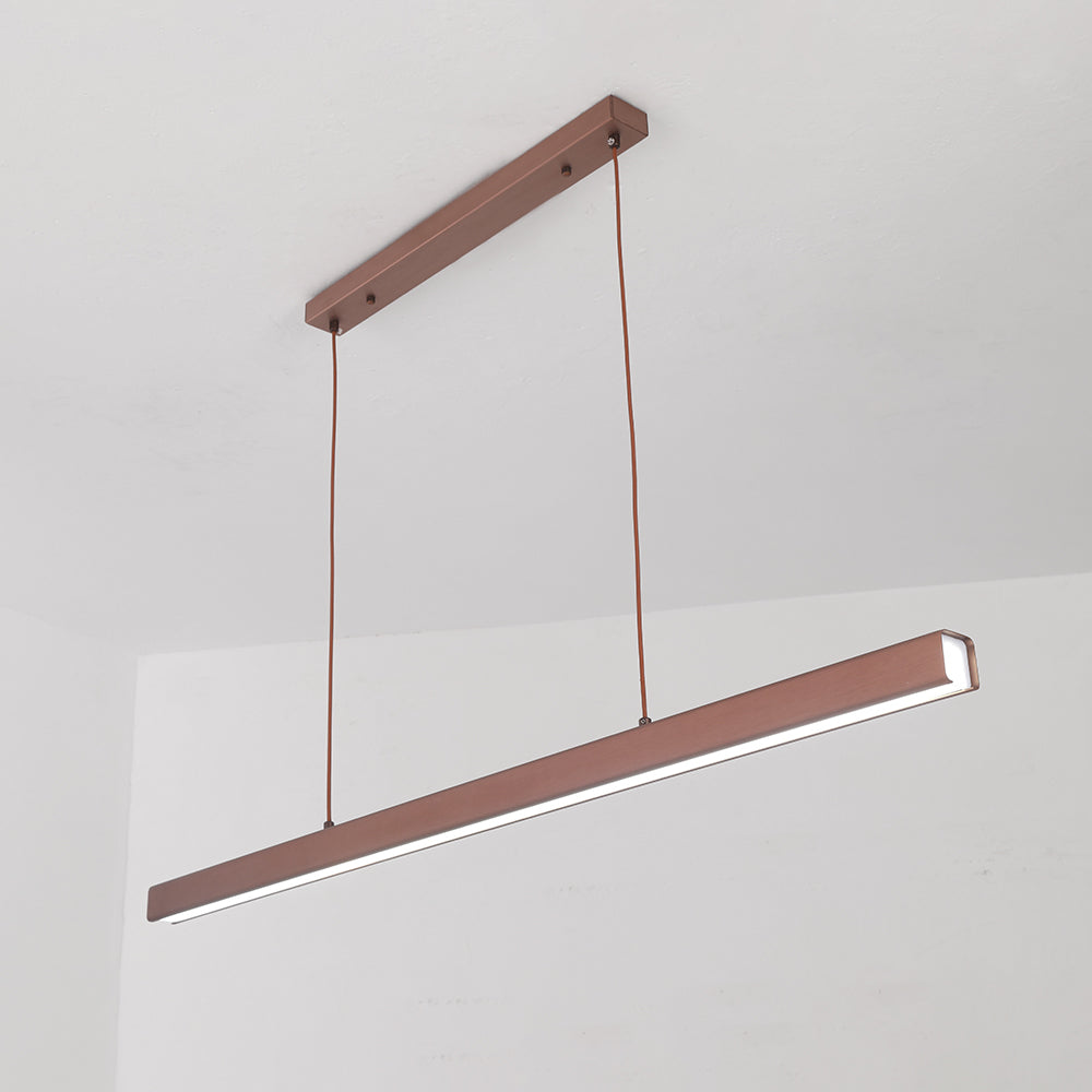 Adjustable Linear LED Pendant Light Metal Acrylic Fixture for Kitchen Island Dining Room Modern Hanging Ceiling Lamp Dimmable 3-Color | Lonoma