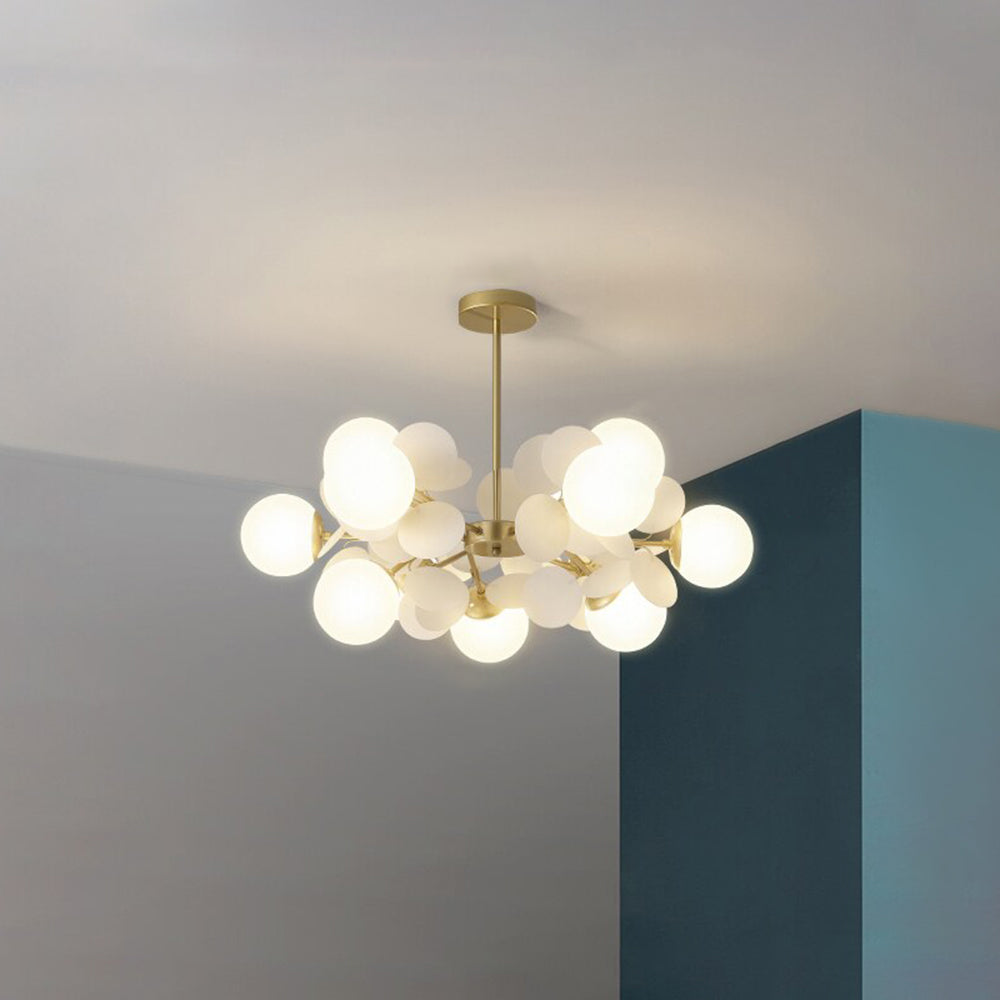 Floral Branch Ceiling Light Fixture Multi-Arm Glass Flower Chandelier Modern Botanical Flush Mount for Dining Room Bedroom Kitchen | Lonoma
