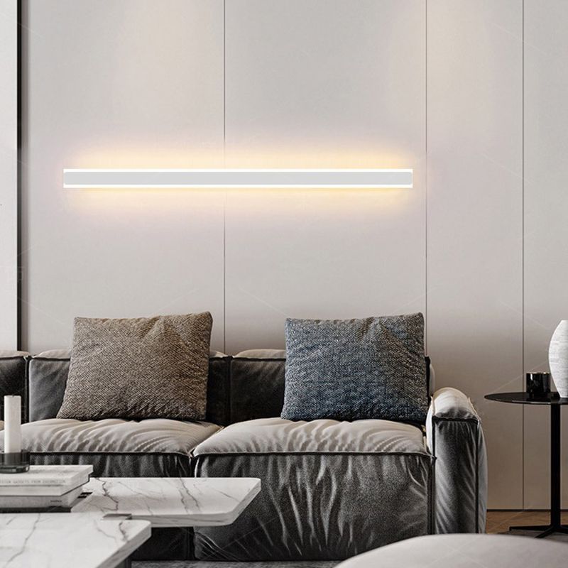Modern Linear LED Wall Sconce Gold Black White Metal Acrylic Indoor Lighting Fixture for Bedroom Hallway Bathroom Vanity Mirror | Lonoma