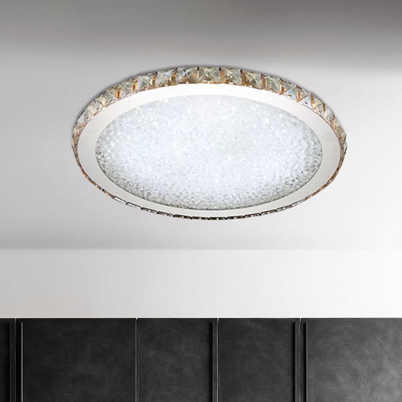 Semi-Flush Mount Crystal Ceiling Light Fixture | Modern Glamorous Overhead Lighting for Bedroom Hallway Entryway Dining Room | Gold Metal | Lonoma