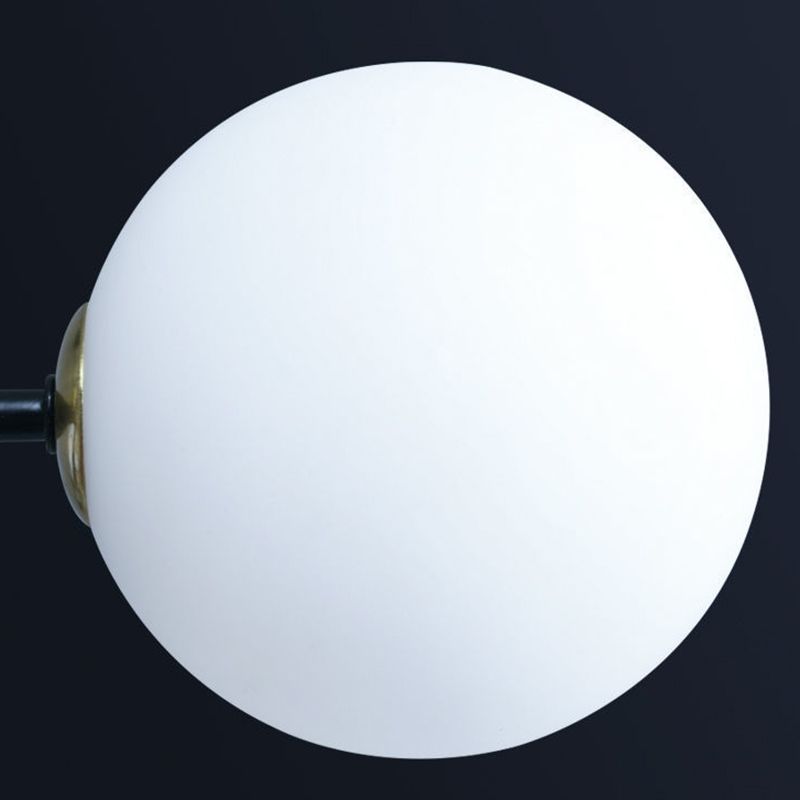 Black Multi-Globe Glass Pendant Light Linear Design Metal Frame G9 Hardwired Ceiling Fixture Adjustable Hanging Indoor Lighting | Lonoma