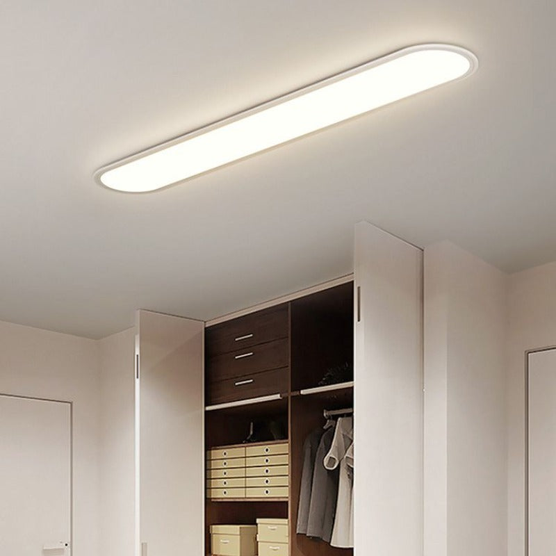 Oval Flush Mount LED Ceiling Light Fixture Modern Minimalist Metal Acrylic for Bedroom Living Room Dining Room Hallway Office Hardwired | Lonoma