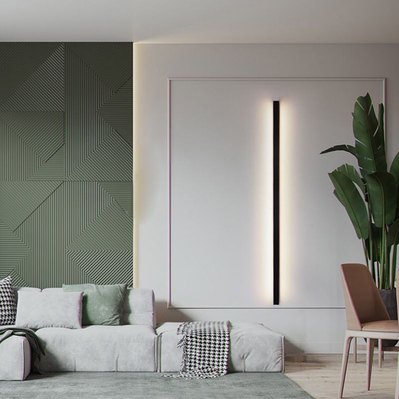 Modern Linear LED Wall Sconce Gold Black White Metal Acrylic Indoor Lighting Fixture for Bedroom Hallway Bathroom Vanity Mirror | Lonoma