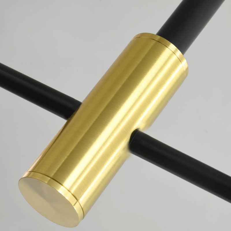 Black Multi-Globe Glass Pendant Light Linear Design Metal Frame G9 Hardwired Ceiling Fixture Adjustable Hanging Indoor Lighting | Lonoma