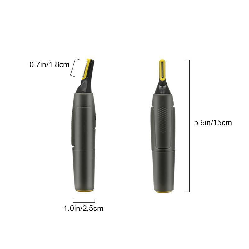 Tondeuse Nez Oreilles Sourcils Lames Titane LED Tête Plate 39 g Design Ergonomique Soin Précision Visage | Koossa