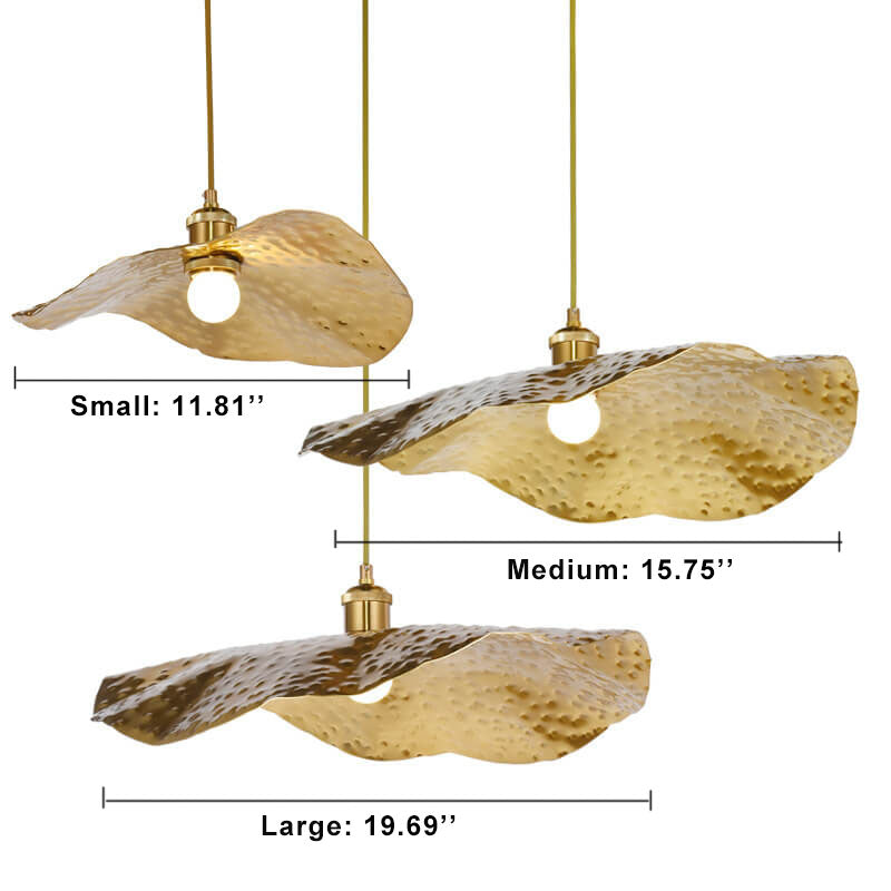 Gold Bronze Metal Pendant Light with Adjustable Cord, E26 Socket Hanging Ceiling Fixture for Dining Room, Kitchen Island, Bar & Café | Lonoma