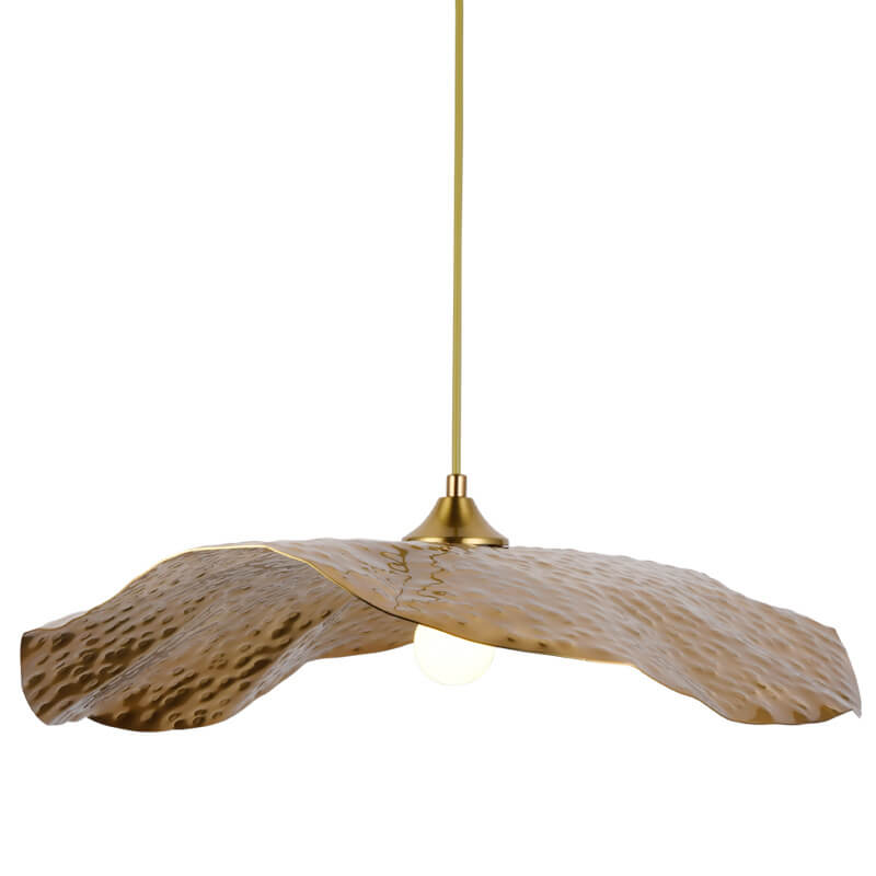 Gold Bronze Metal Pendant Light with Adjustable Cord, E26 Socket Hanging Ceiling Fixture for Dining Room, Kitchen Island, Bar & Café | Lonoma