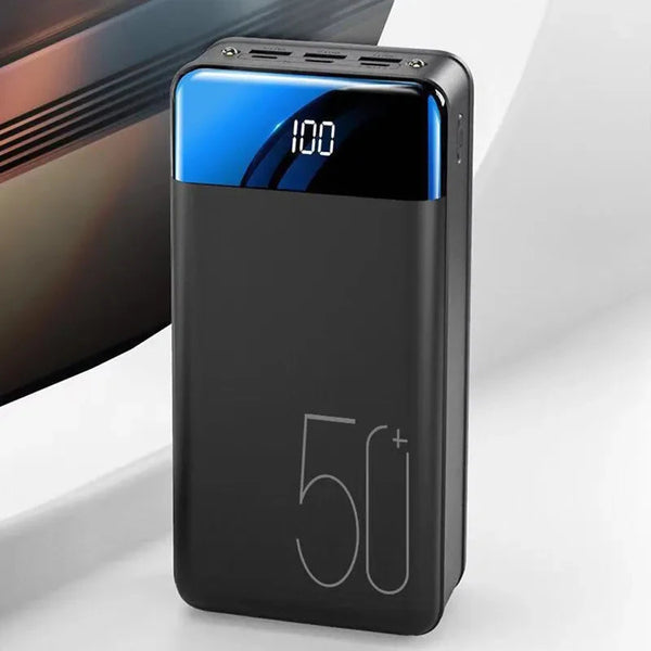 Batterie externe 100 000 mAh charge rapide USB-A USB-C voyage camping randonnée urgence noir compacte portable | Koossa