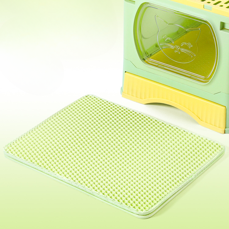 Cat Litter Mat Honeycomb Double Layer 30x45cm 40x50cm Trapping Anti-Scatter Waterproof Easy Clean Green | Koossa