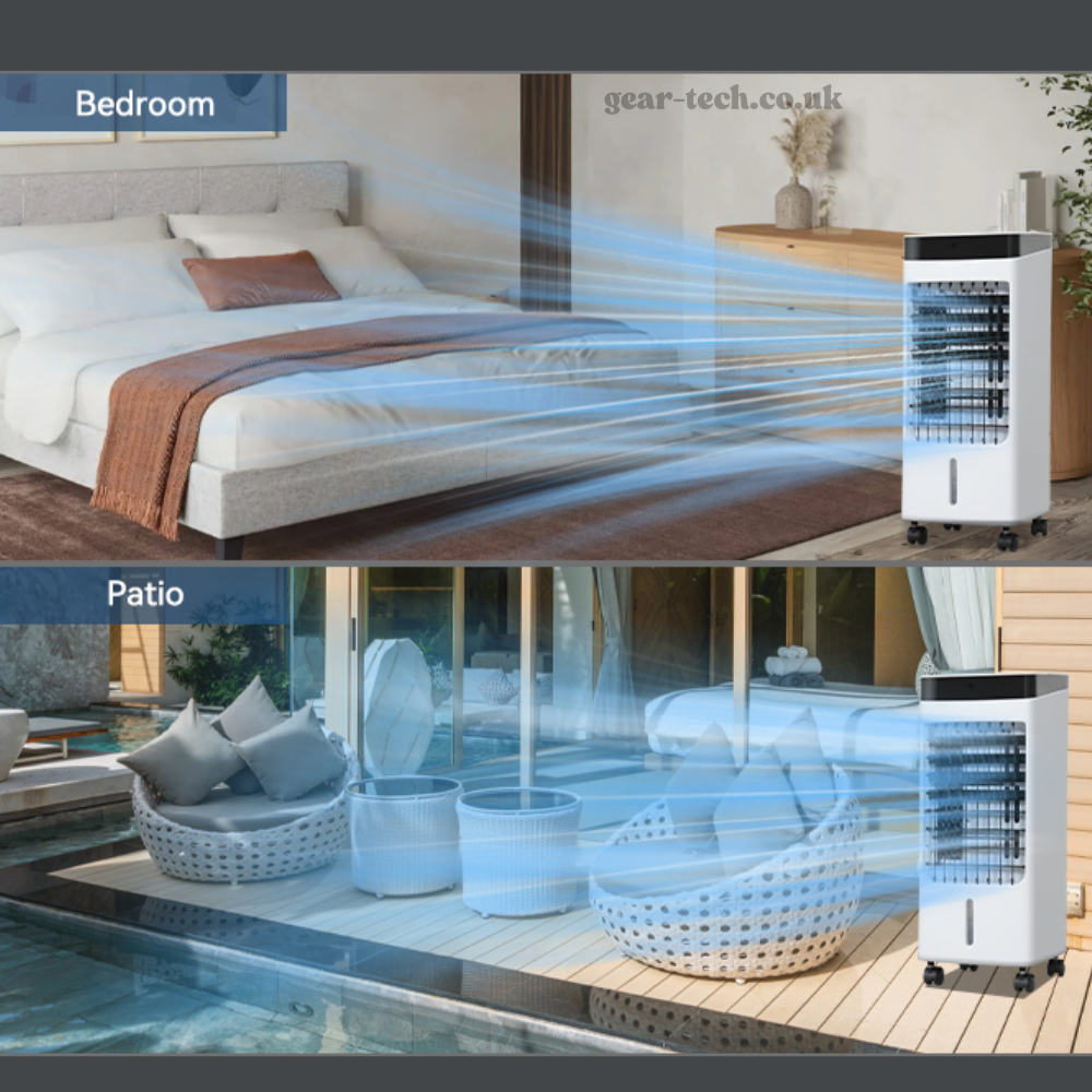 Rafraîchisseur d'Air Portable 3-en-1 avec Fonction Humidification et Ventilation pour Maison et Bureau | Koossa