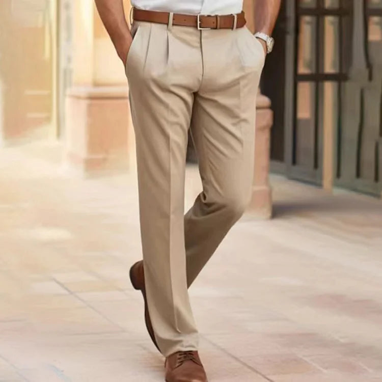 Men's Straight-Leg Office Trousers — Smart Casual Chinos for Work and Weekend Wear | Koossa