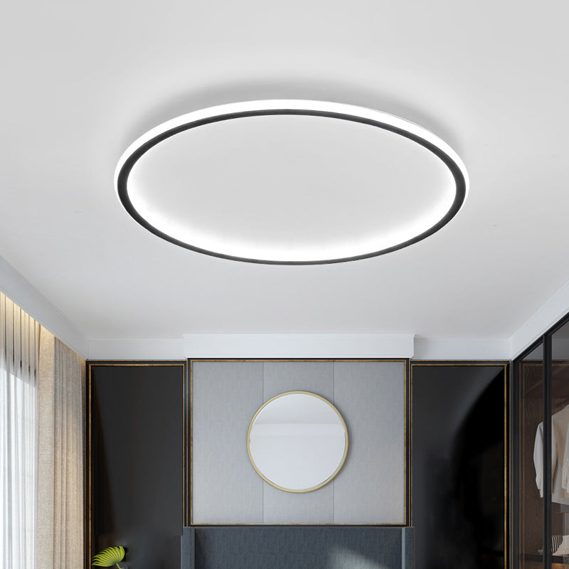 Plafonnier Rond Design Scandinave LED Intégrée Blanc Chaud Aluminium Fer Moderne Minimaliste pour Salon | Koossa