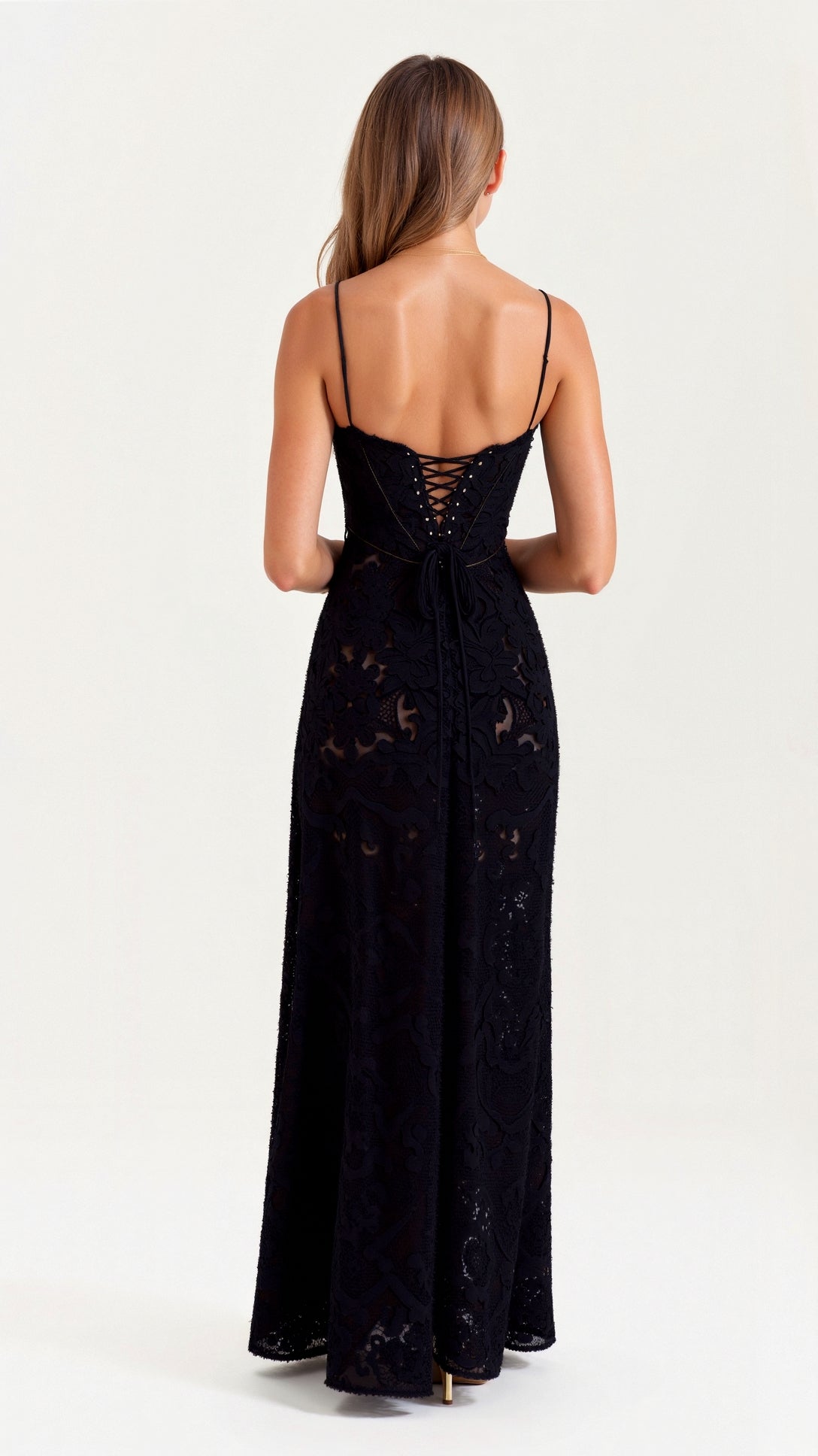 Women's Floor-Length Slip Dress in Satin-Finish Fabric for Summer Weddings and Elegant Evening Celebrations | Koossa