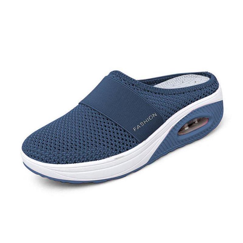 Women's Cushioned Orthopaedic Walking Trainers — Breathable Mesh Slip-On Shoes with Air Cushion Support | Koossa