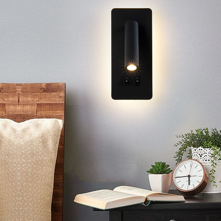 Adjustable LED Wall Sconce, Black or White Iron Hardwired Reading Light with Rotatable Arm for Bedroom, Hallway & Task Lighting | Lonoma