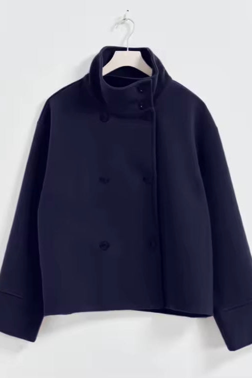 Women's Relaxed Double-Breasted Winter Coat — Elegant Oversized Outerwear for Cold Weather & Everyday Layering | Koossa