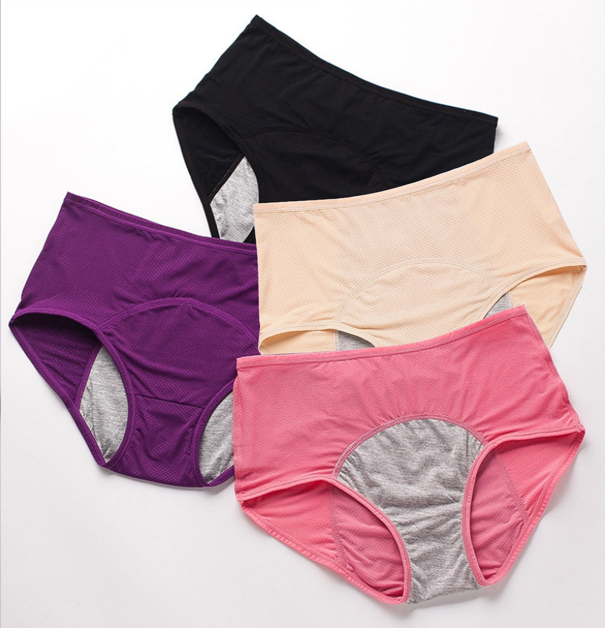 Women's Absorbent Period Underwear High Waisted Washable Reusable Leak Protection Plus Size Menstrual Briefs for Heavy Flow Postpartum | Lonoma