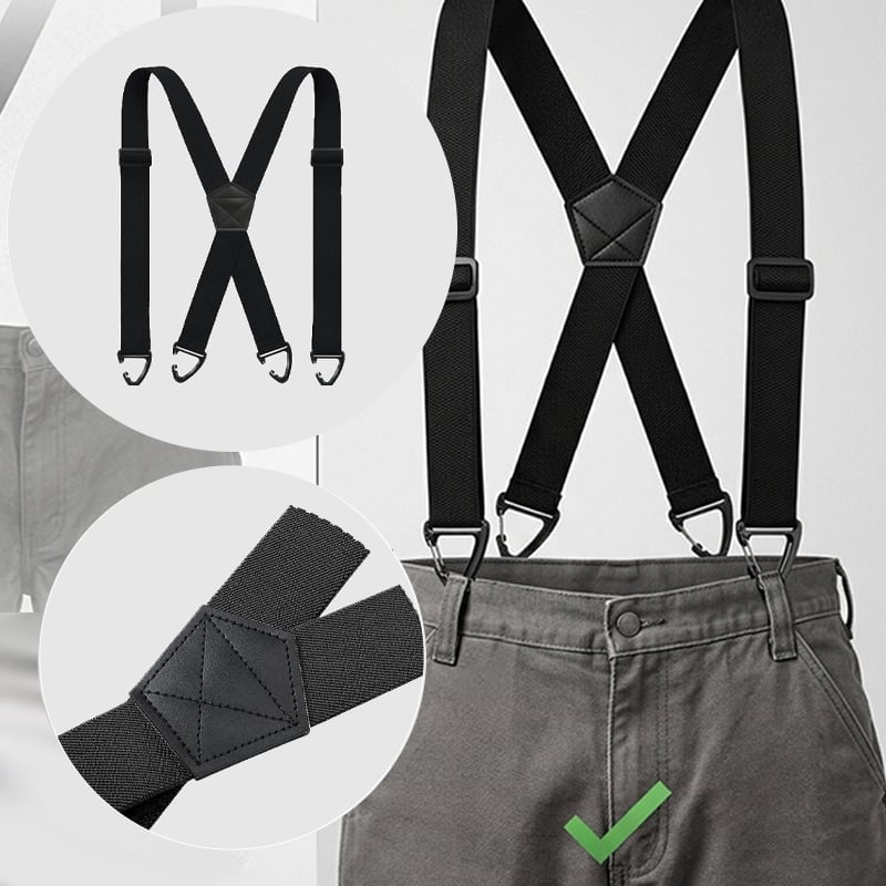 Adjustable Suspenders with 4 Clips - Non-Slip Y-Back Design for All-Day Comfort and Secure Fit | Lonoma