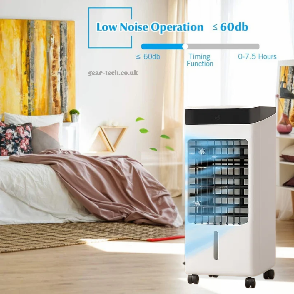 Rafraîchisseur d'Air Portable 3-en-1 avec Fonction Humidification et Ventilation pour Maison et Bureau | Koossa