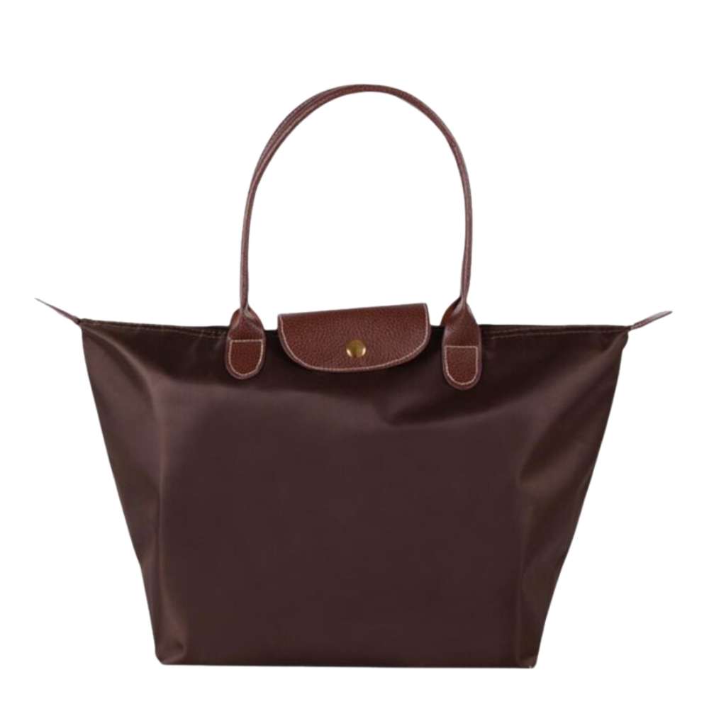 Water-Resistant Nylon Tote Bag with Leather Trim for Work, Travel and Daily Carry | Lonoma