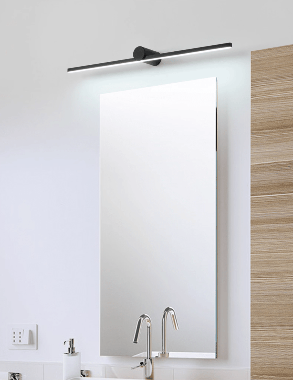 Cordless LED Vanity Light Bar with Touch Dimmer & USB Rechargeable Battery, Adjustable Brightness Wall Sconce for Bathroom Mirror, Makeup | Lonoma