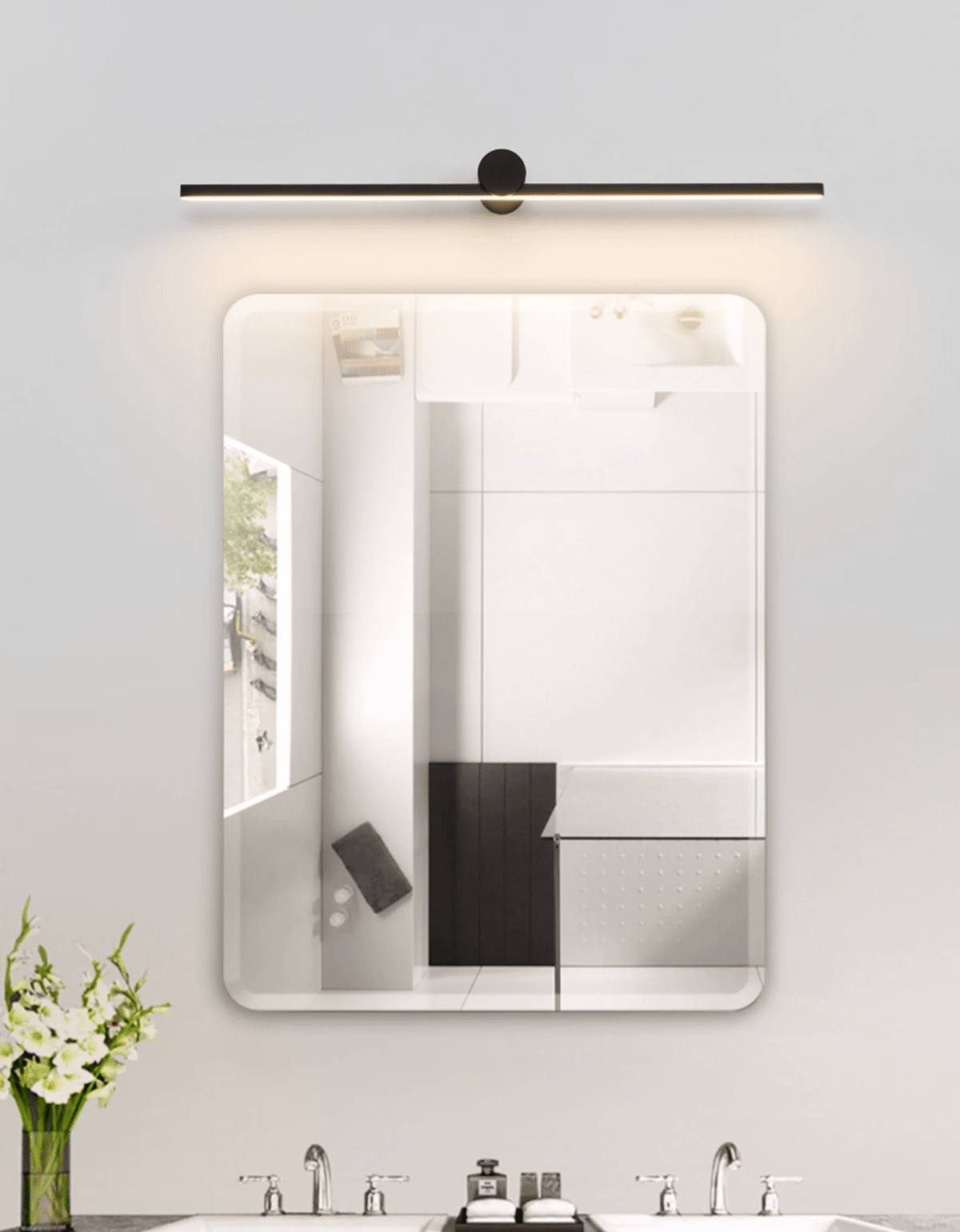 Cordless LED Vanity Light Bar with Touch Dimmer & USB Rechargeable Battery, Adjustable Brightness Wall Sconce for Bathroom Mirror, Makeup | Lonoma