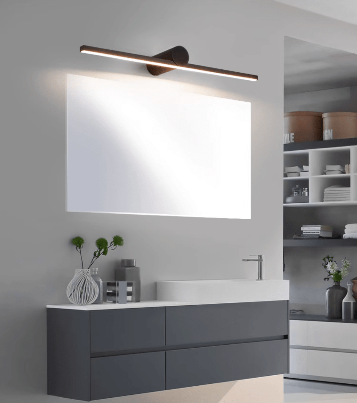 Cordless LED Vanity Light Bar with Touch Dimmer & USB Rechargeable Battery, Adjustable Brightness Wall Sconce for Bathroom Mirror, Makeup | Lonoma