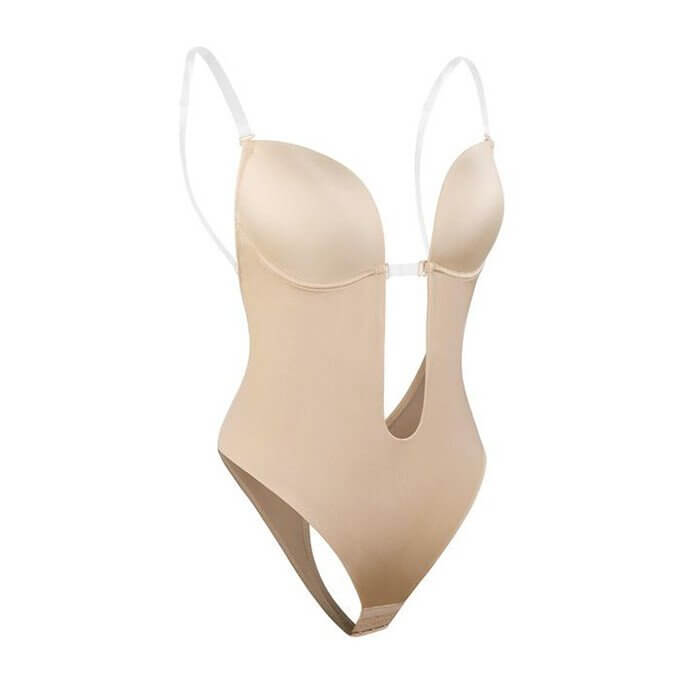 Women's Backless Shapewear Bodysuit in Black, Beige & White — Seamless Control Underwear for Evening Dresses | Koossa