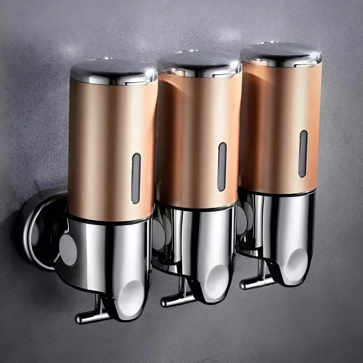 Wall Mount Soap Dispenser 17 fl oz Stainless Steel Chrome Finish for Bathroom Kitchen Shower Single Double Triple Pump | Lonoma
