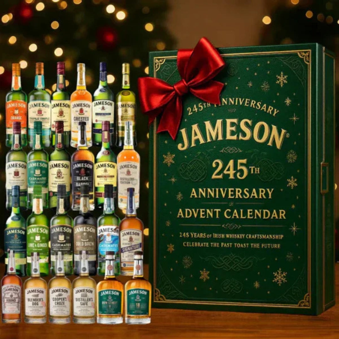 Decorative Spirit Bottle Advent Calendar 24 Days Holiday Countdown Display with Miniature Collectible Ornaments for Christmas Tree Decoration | Lonoma