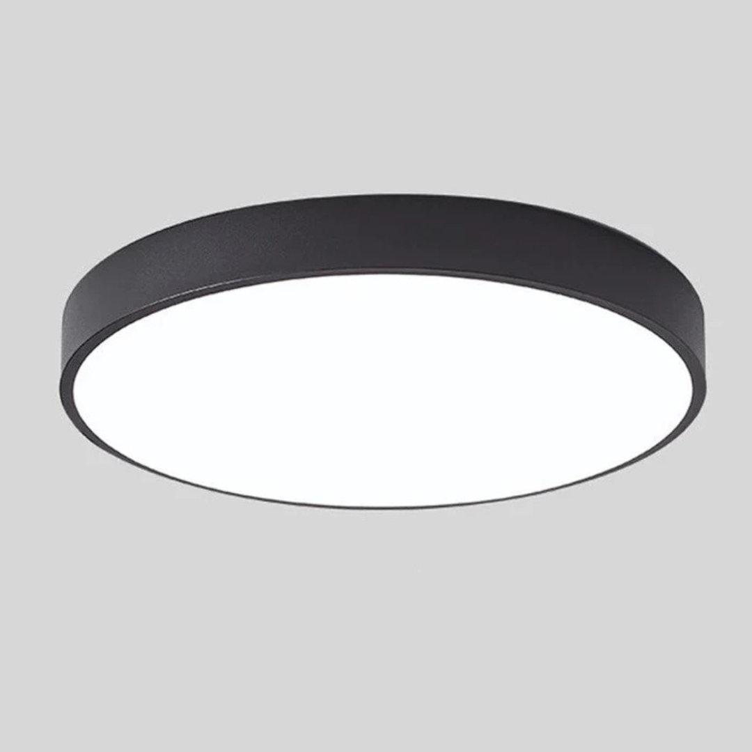 Plafonnier scandinave rond en bois naturel avec LED intégrée blanc chaud élégant pour séjour chambre couloir | Koossa