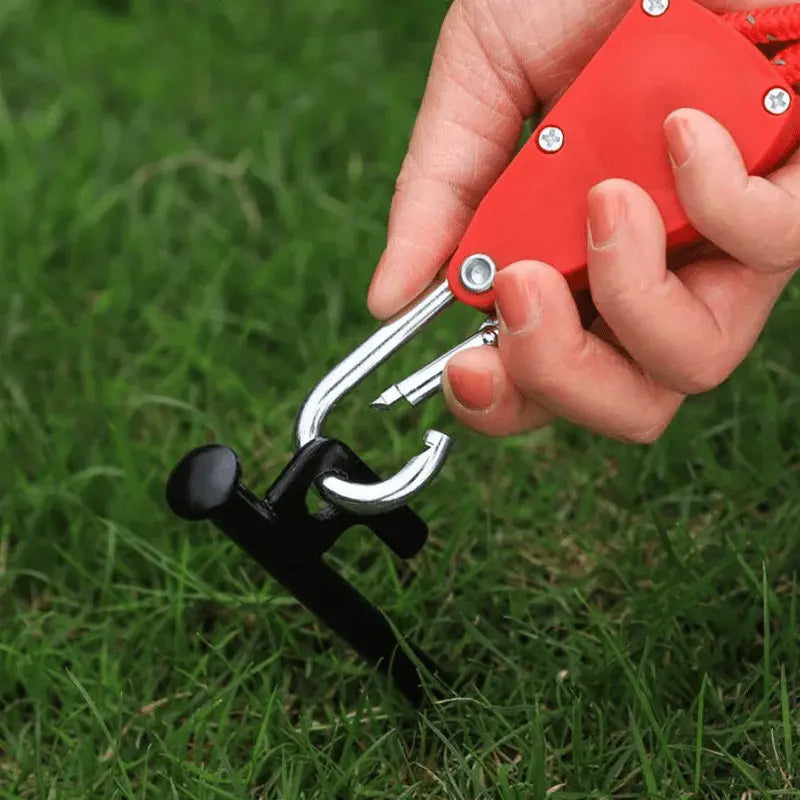 Corde de haubanage réfléchissante à poulies 4 m mousquetons inox camping tente bâche jardin randonnée | Koossa
