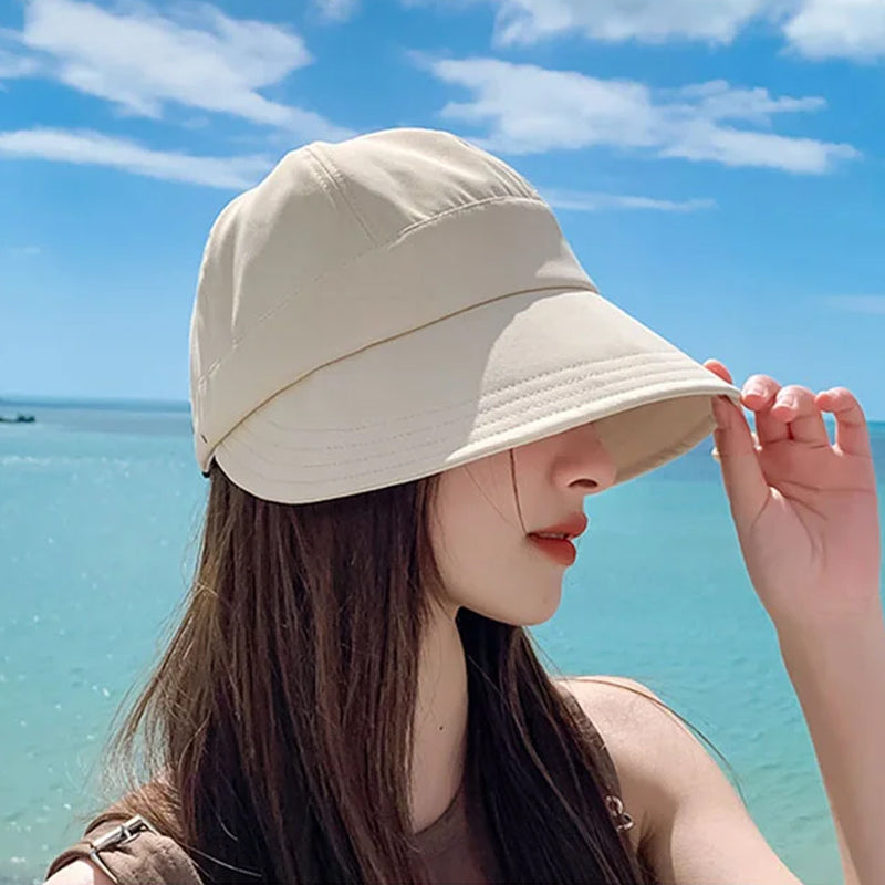 Women's Wide Brim Sun Hat — Foldable Travel Hat with Adjustable Fit for Beach & Garden | Koossa
