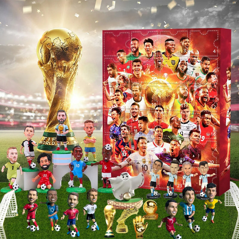 Soccer Advent Calendar with 24 Player Figurines – Daily Countdown Gift for Football Fans, Kids & Adults | Lonoma