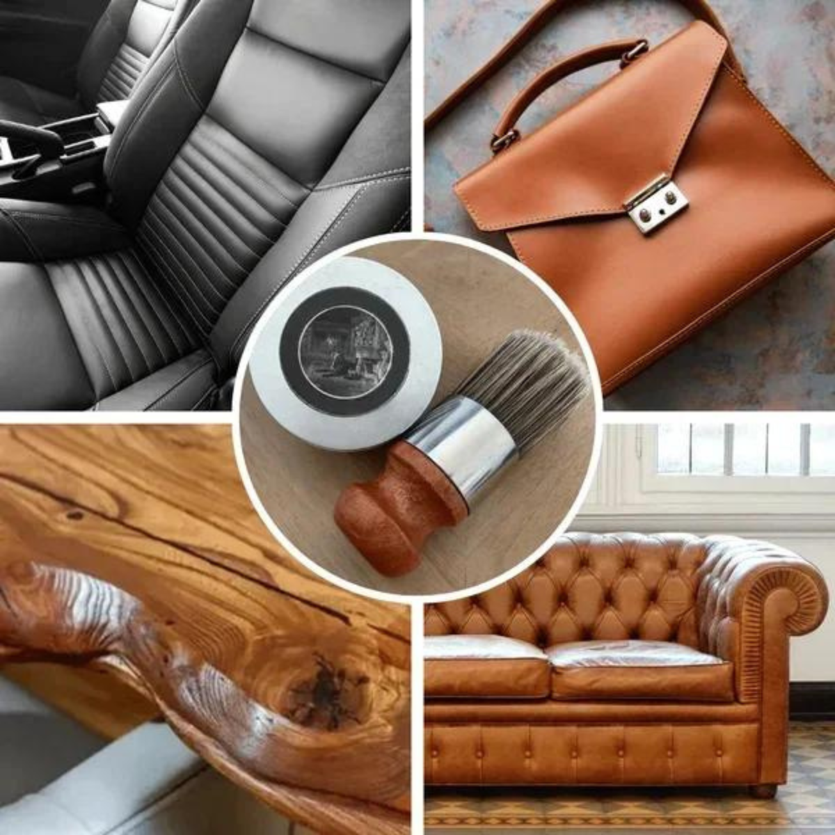 Baume Nourrissant pour Cuir Canapé Fauteuil et Siège Auto avec Applicateur Incolore Entretien Protection | Koossa