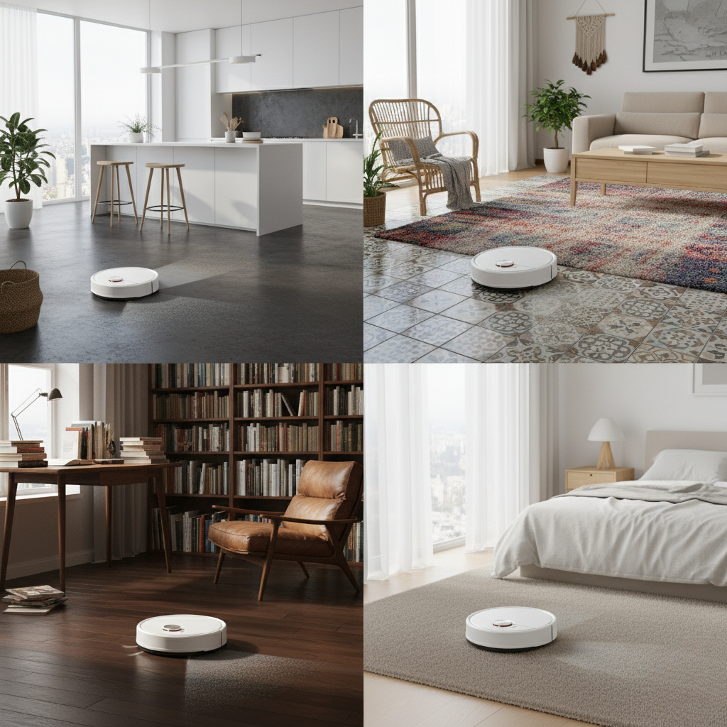 Robotic Vacuum and Mop Combo 2-in-1 Automatic Floor Cleaner Smart Navigation Self-Charging Robot Vacuum for Hardwood Tile Pet Hair | Lonoma