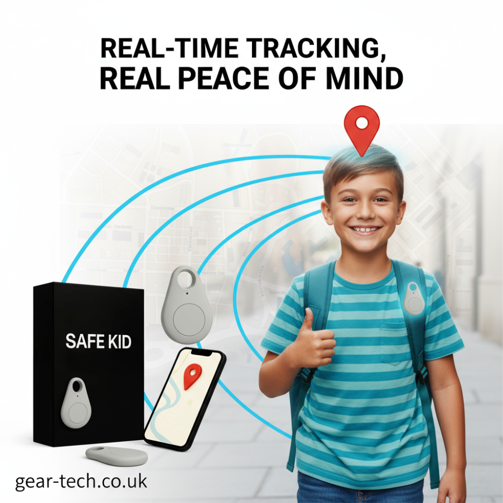Balise GPS Géolocalisée pour Enfant Étanche avec Alerte SOS Suivi en Temps Réel Légère Sécurisée Autonome | Koossa