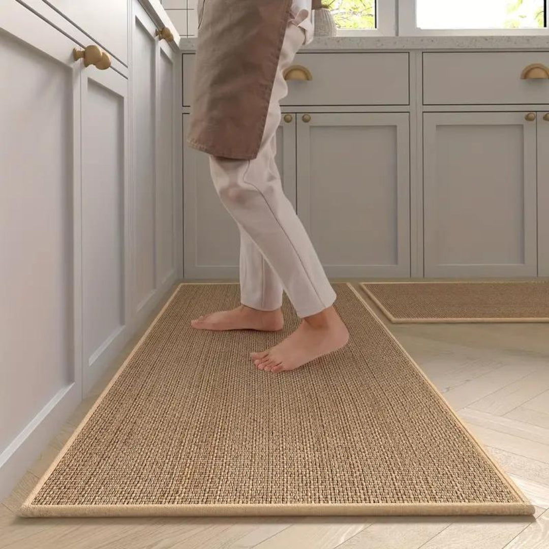 Anti-Fatigue Kitchen Mat Set 2-Piece Cushioned Foam Runner Rugs, Non-Slip Washable Floor Mats for Sink, Stove & Standing Prep | Lonoma