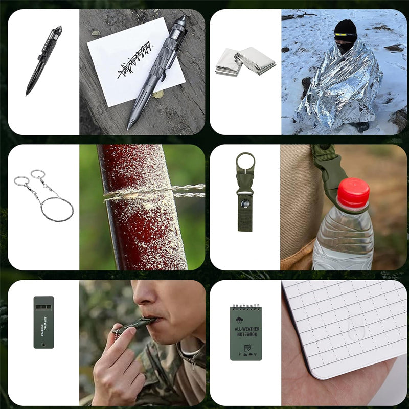 Outdoor Survival Gear Advent Calendar for Men, 24 Camping Tools for Hiking, Backpacking & Wilderness Adventures, Holiday Countdown Gift | Lonoma