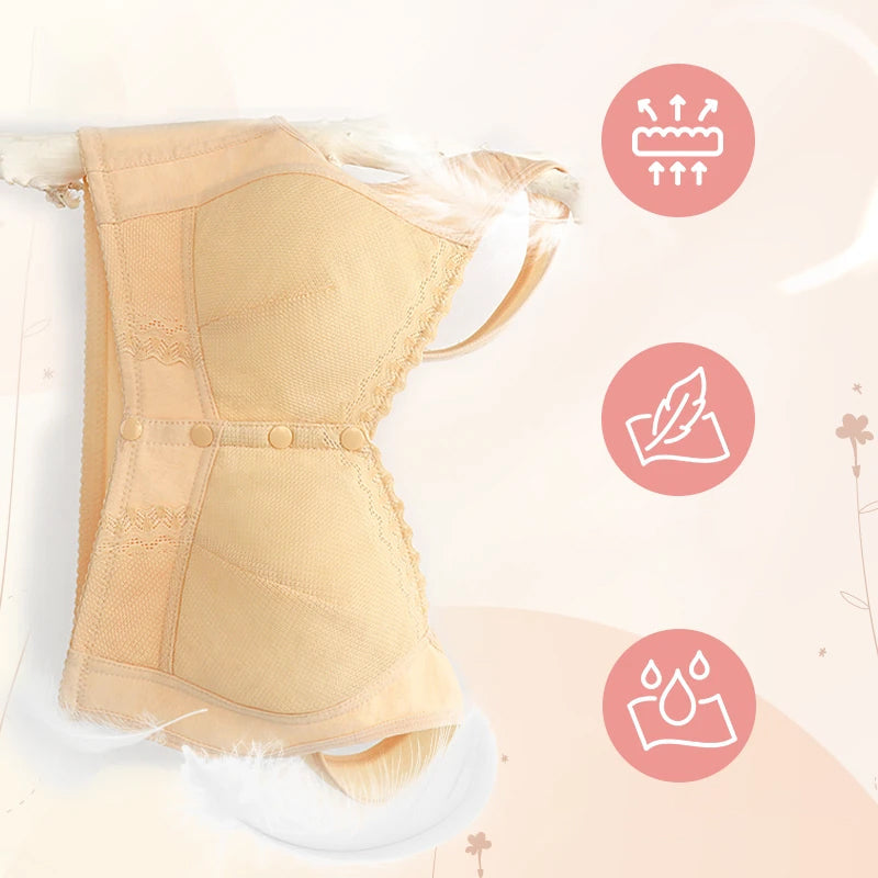 Women's Front-Fastening Soft Cup Bra — Wireless Comfort Bra with Wide Band for All-Day Support | Koossa