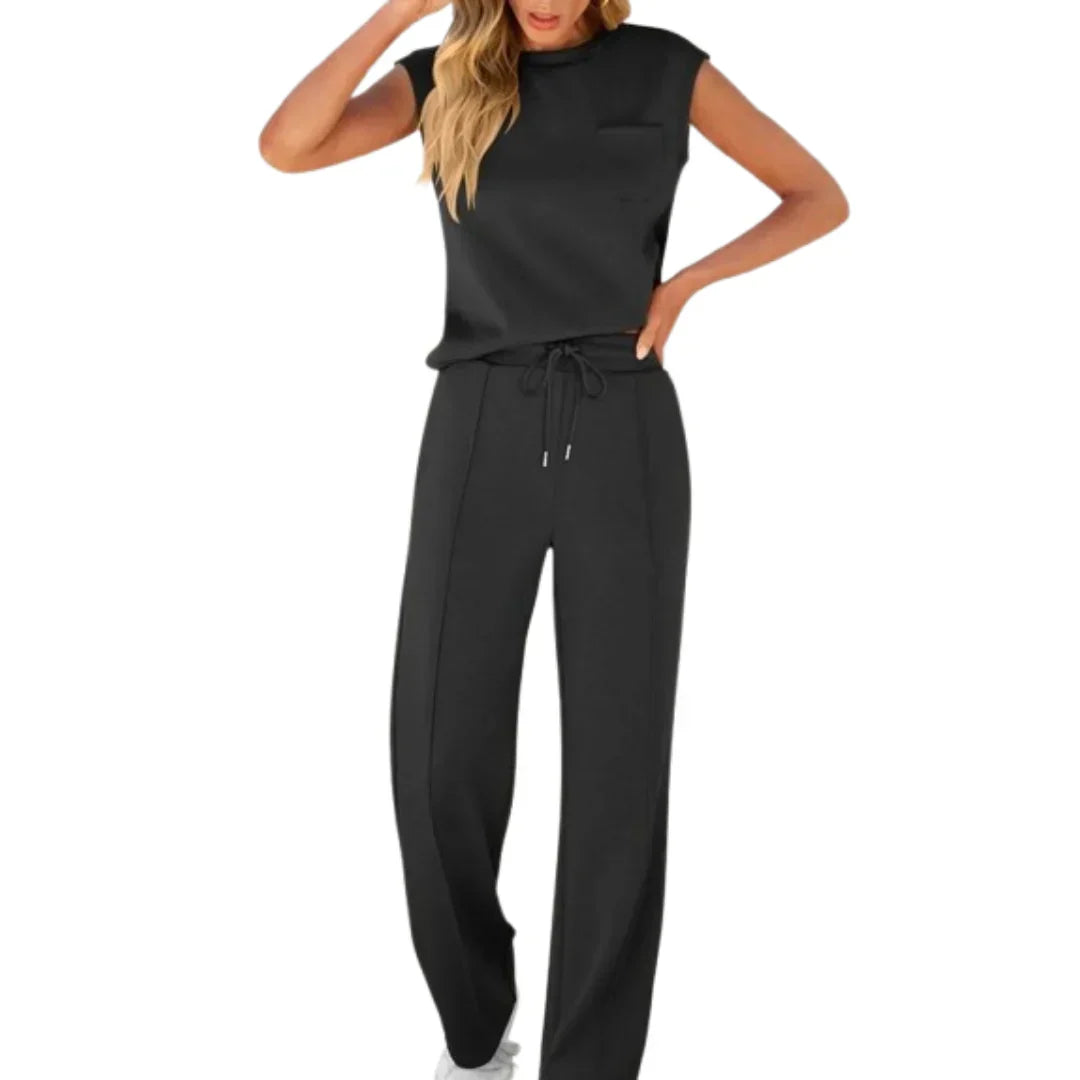Women's Soft Jersey Lounge Co-ord Set in Nine Colours for Relaxed Summer Days and Comfortable Weekend Wear | Koossa